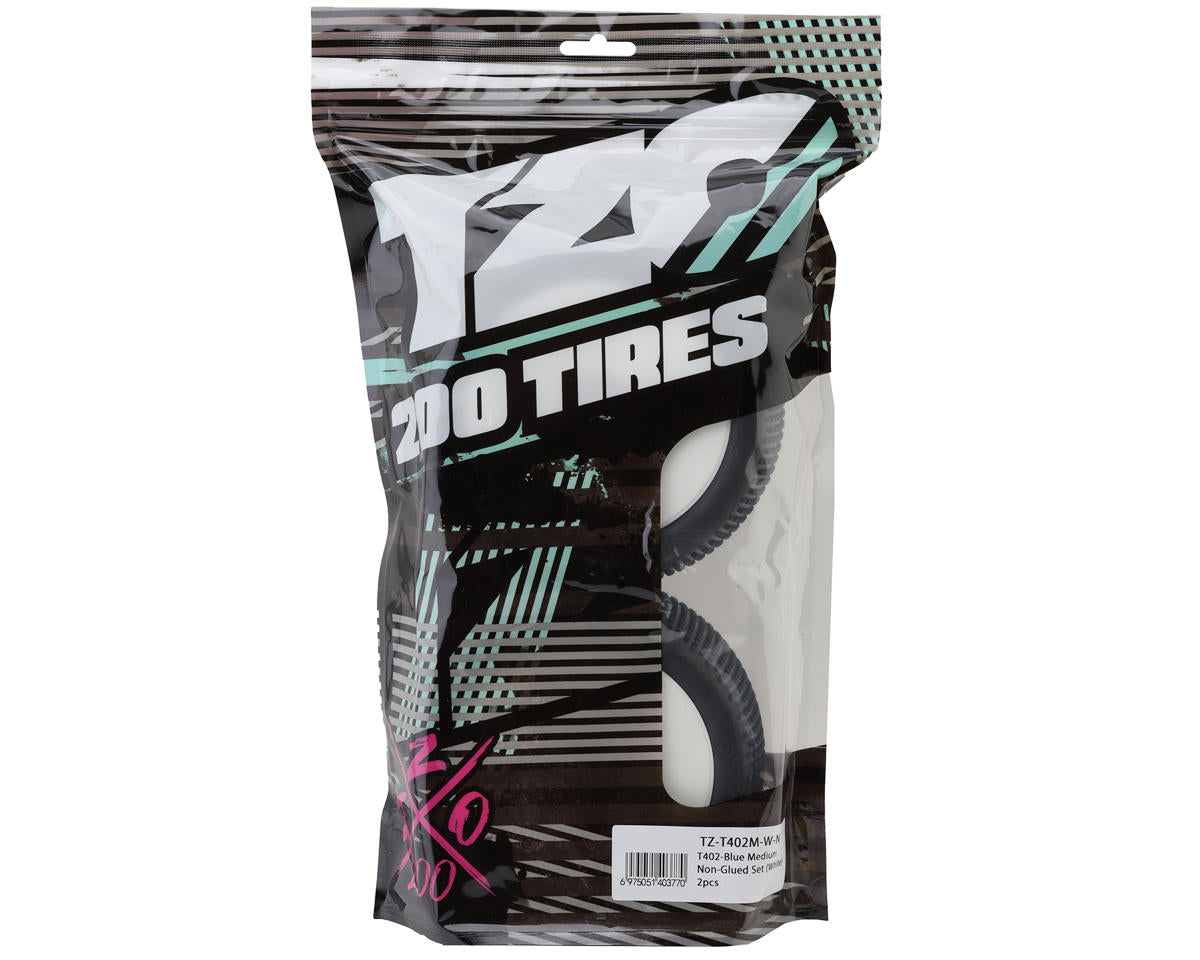 TZO Tires 402 1/8 Truggy Non-Glued Tire Set (White) (2) (Medium)