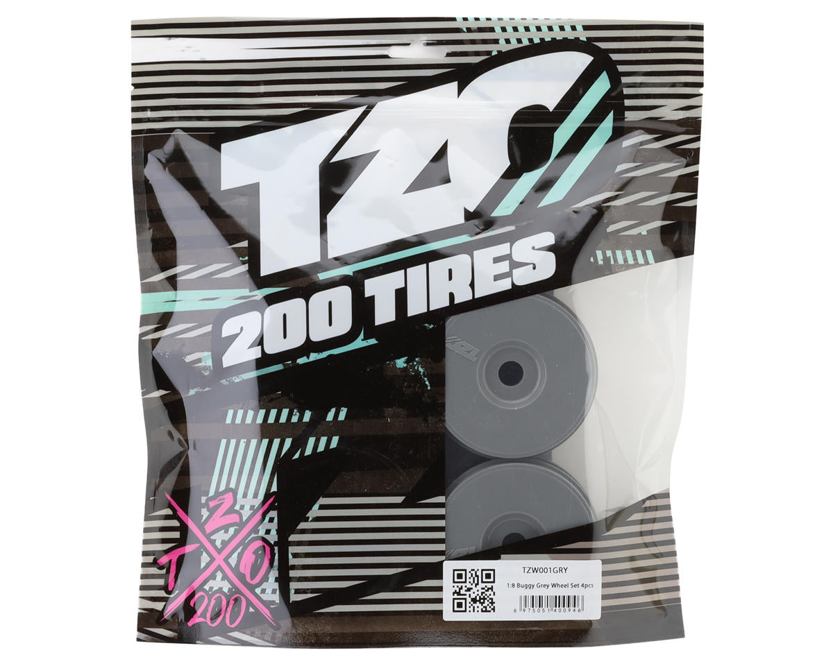 TZO Tires 1/8 Buggy Wheel Set (Grey) (4) (83.5mm)