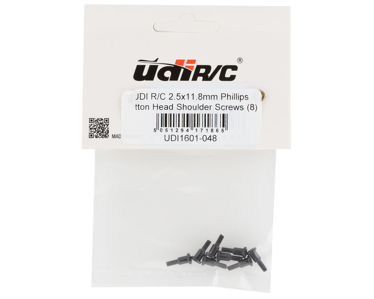 UDI RC 2.5x11.8mm Phillips Button Head Shoulder Screws (8)