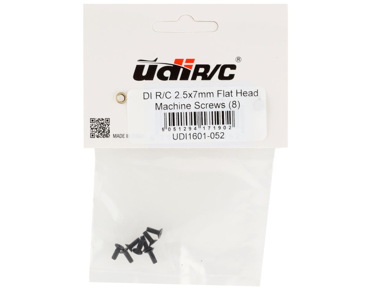 UDI RC 2.5x7mm Flat Head Machine Screws (8)