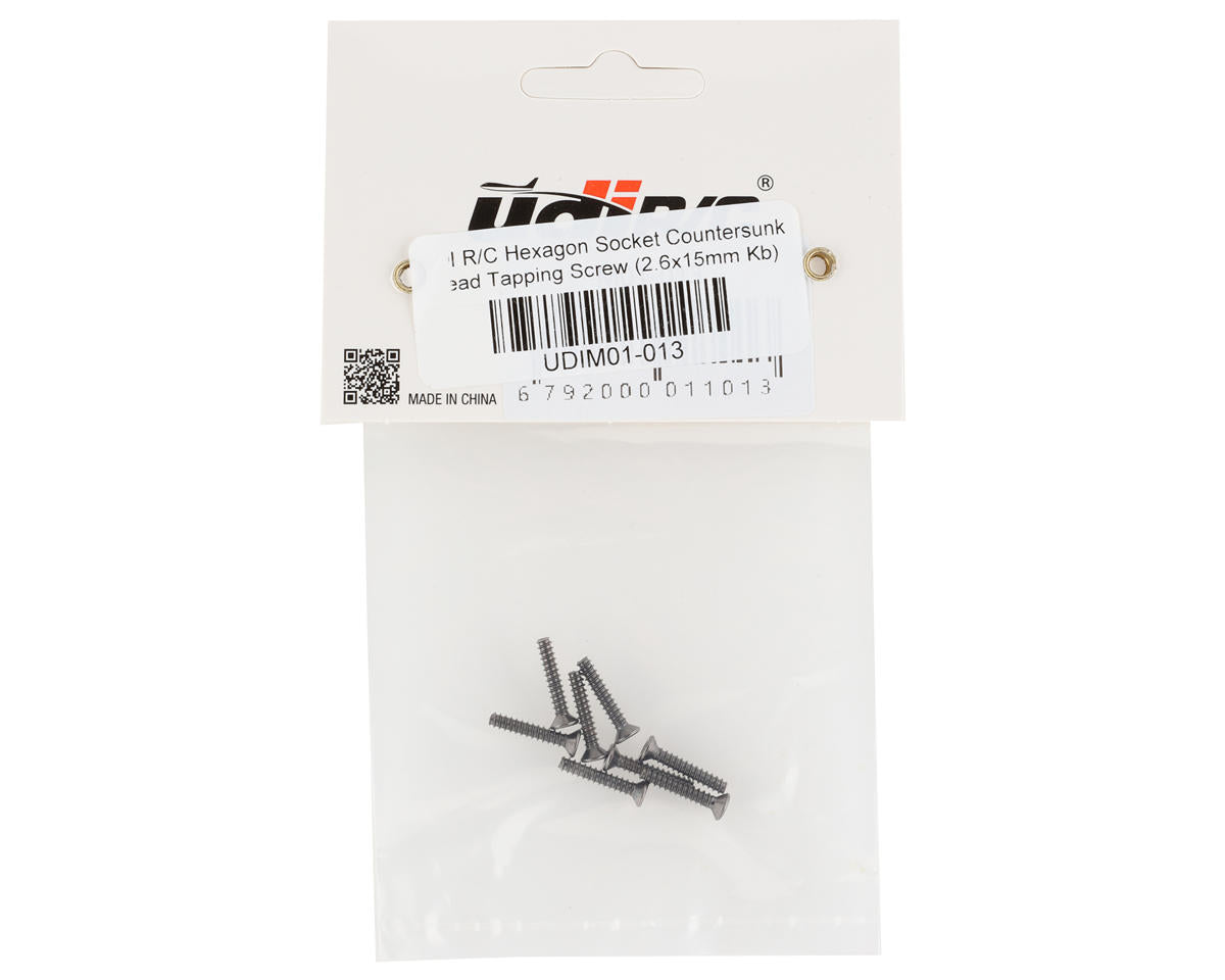 UDI RC 2.6x15mm Counter Sunk Self-Tapping Screws (8)