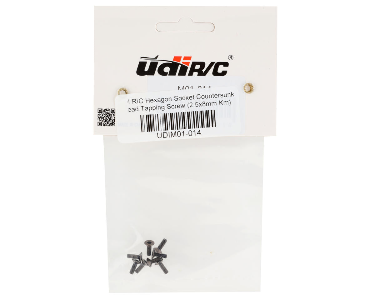 UDI RC 2.5x8mm Countersunk Flat Head Screws (8)