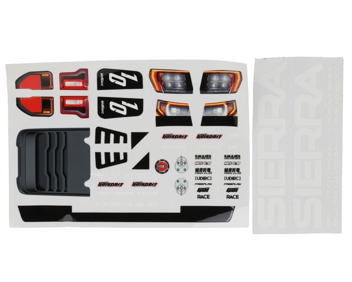UDI RC Sierra Max Pre-Painted Body Set (Red/Blue)
