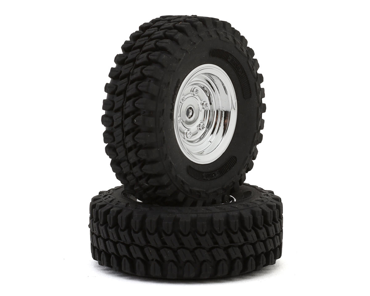 UDI RC UCX18 Pre-Mounted Micro Rock Crawler Tire Set (2)