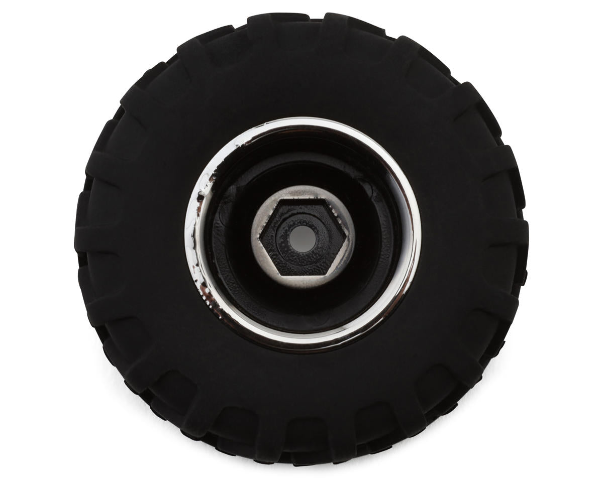 UDI RC UCX24 Micro Crawler Pre-Mounted Tires (2) (Chrome)