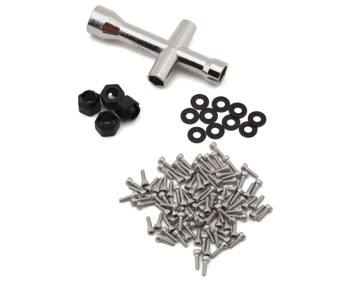 UDI RC Version "A" 6-Hole Brass Beadlock Wheels (Black) (4) (UCX24/UCX24 Pro)
