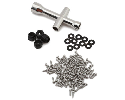 UDI RC Version "A" 6-Hole Brass Beadlock Wheels (Black) (4) (UCX24/UCX24 Pro)