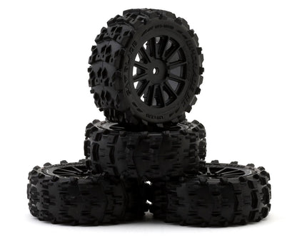 UpGrade RC Saw Blade Pre-Mounted Tires for ARRMA® Typhon Grom™ (4)