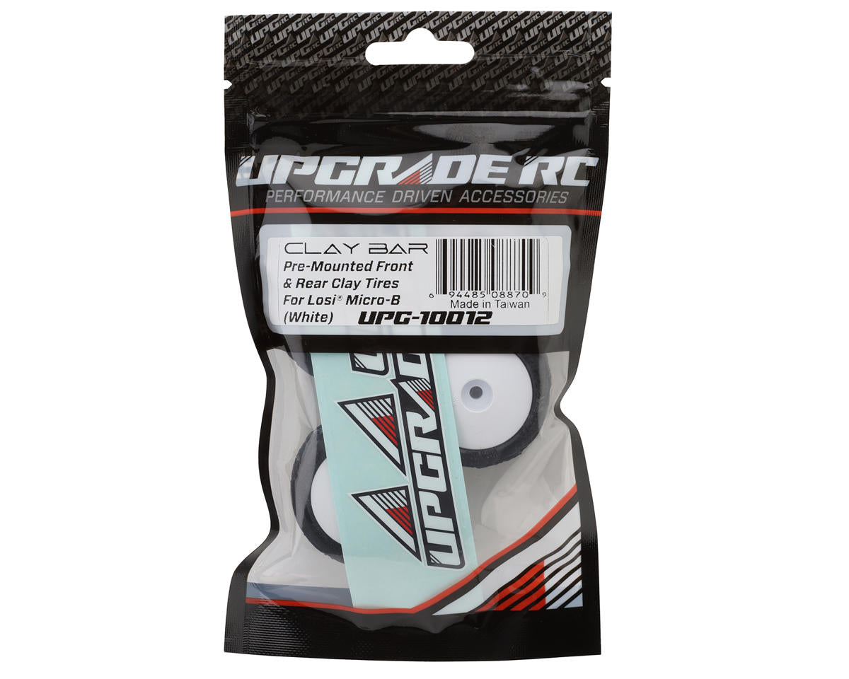 UpGrade RC Clay Bar Pre-Mounted Front and Rear Clay Tires for Losi® Micro-B™
