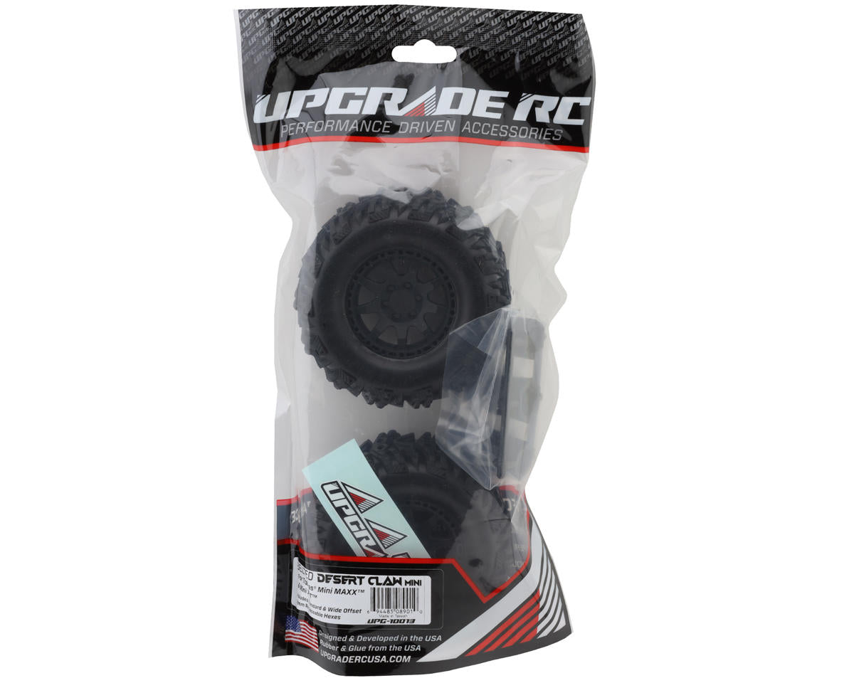 UpGrade RC Dirt Claw 2.2" Pre-Mounted BELTED Tires for Mini Maxx®/XRT® &