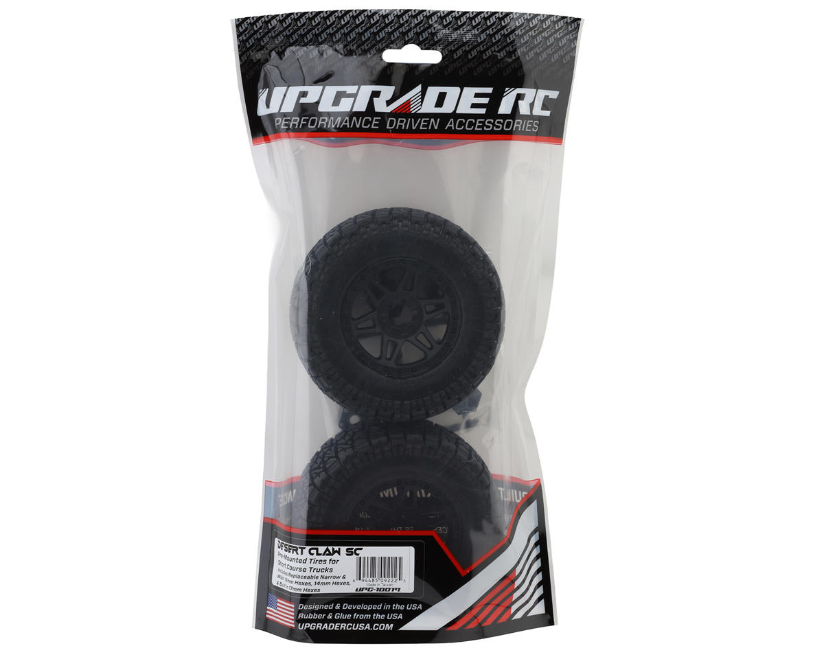 UpGrade RC Desert Claw SC 2.2/3.0" Pre-Mounted Short Course Truck Tires (2)