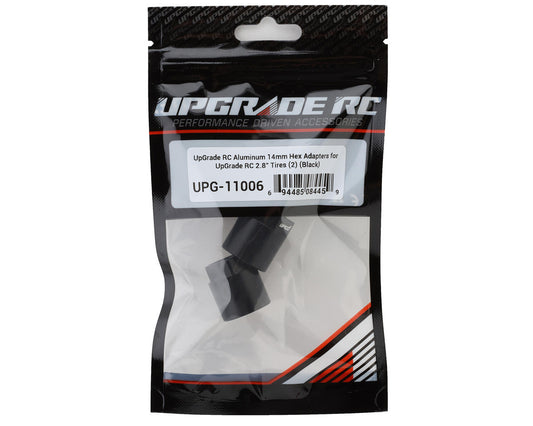 UpGrade RC Aluminum 14mm Hex Adapters for UpGrade RC 2.8" Tires (Black) (2)