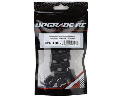 UpGrade RC Aluminum 17mm Hex Conversion for Arrma® 3S Vehicles (Black)