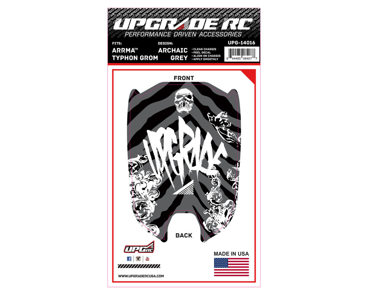 UpGrade RC Chassis Protector for Arrma® Typhon™ Grom (Archaic Grey) (1)