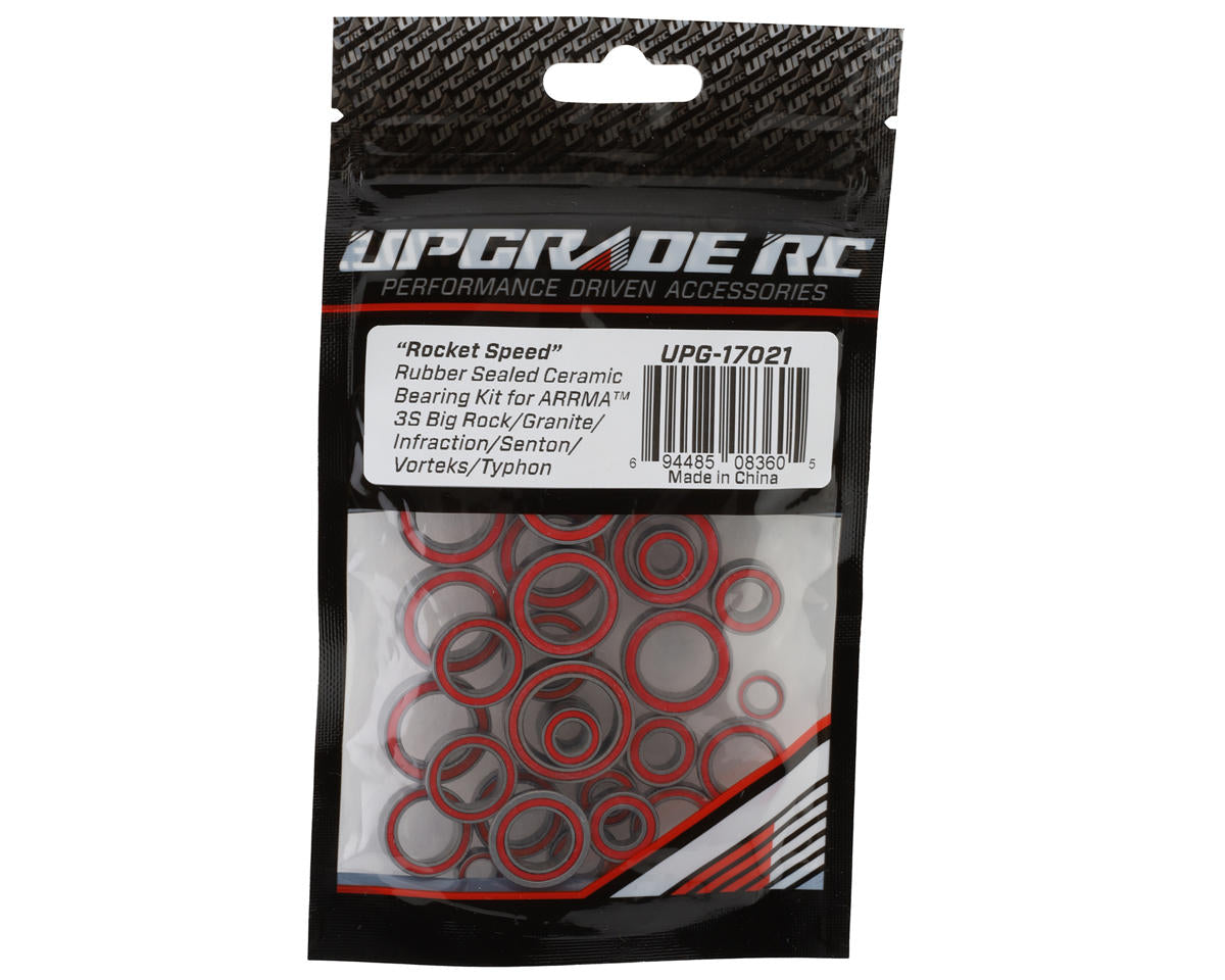 UpGrade RC "Rocket Speed" Rubber Sealed Ceramic Bearing Kit for Arrma® 3S