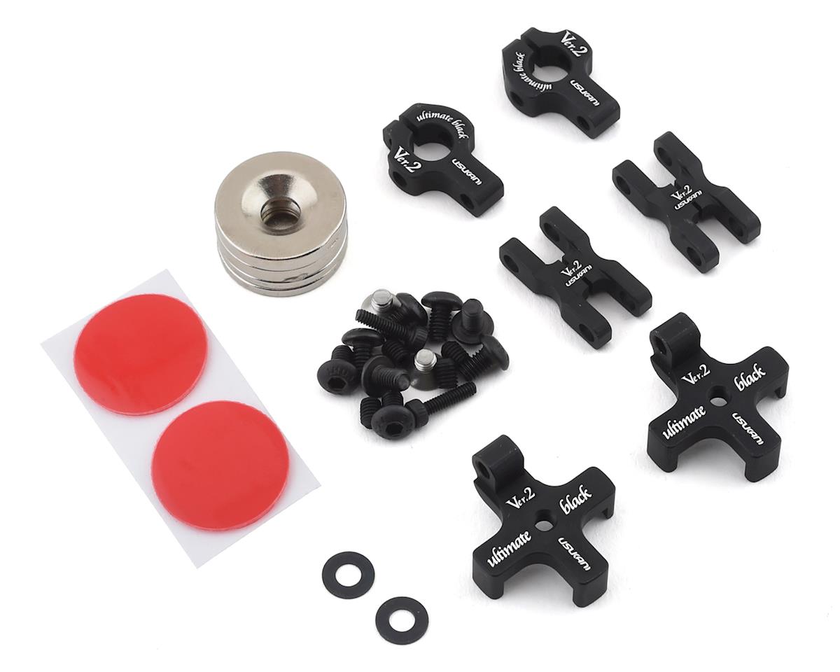 Usukani Ver 2.0 Aluminum Magnet Body Mount (Black) (2)