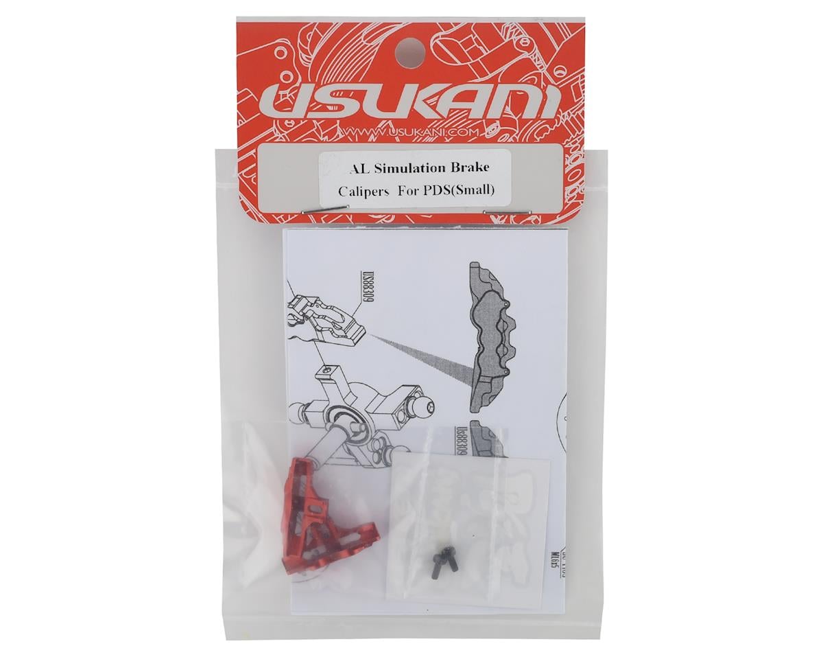 Usukani Scale Aluminum "Small" Brake Calipers (Red) (2) (Usukani PDS)