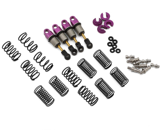 Usukani Aluminum Hydraulic Oil-Filled Threaded Shock Set (Purple)