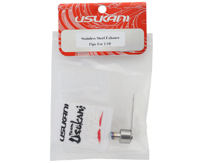 Usukani 21mm Stainless Steel 1/10 Scale Exhaust Pipe (3mm LED/Conical)