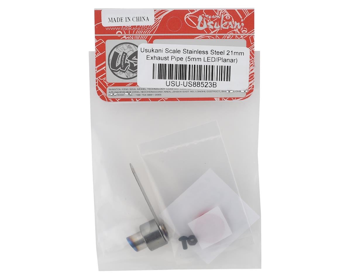 Usukani 21mm Stainless Steel Scale Exhaust Pipe (5mm LED/Planar)