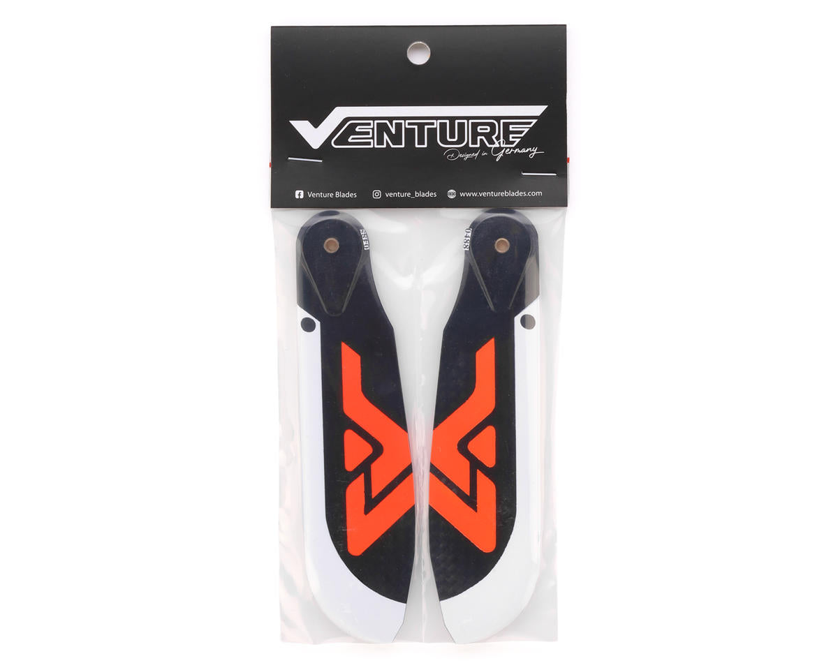 Venture Blades 107mm Premium Carbon Fiber Tail Blades (Orange) (2)