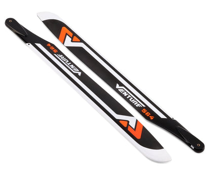 Venture Blades 564mm Premium Carbon Fiber Main Blades (Orange) (2)