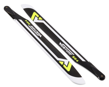 Venture Blades 564mm Premium Carbon Fiber Main Blades (Yellow) (2)