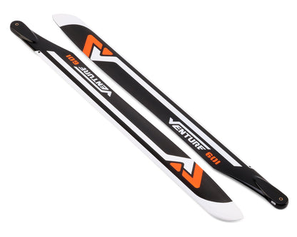 Venture Blades 601mm Premium Carbon Fiber Main Blades (Orange) (2)