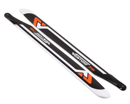 Venture Blades 701mm Premium Carbon Fiber Main Blades (Orange) (2)