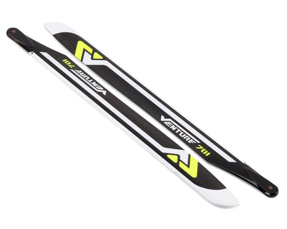 Venture Blades 701mm Premium Carbon Fiber Main Blades (Yellow) (2)
