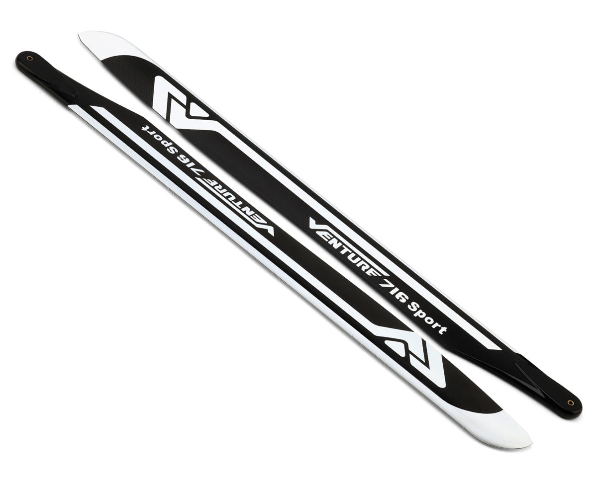 Venture Blades 716mm "Sport" Premium Carbon Fiber Main Blades (Carbon) (2)
