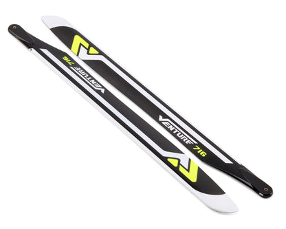 Venture Blades 716mm Premium Carbon Fiber Main Blades (Yellow) (2)
