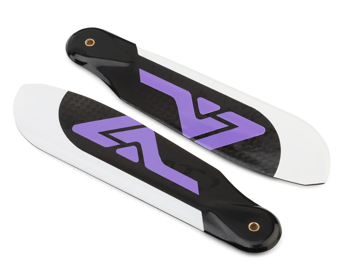 Venture Blades 114mm Premium Carbon Fiber Tail Blades (Purple) (2)