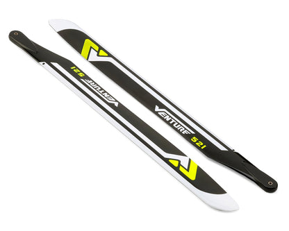 Venture Blades 521mm Premium Carbon Fiber Main Blades (Yellow) (2)