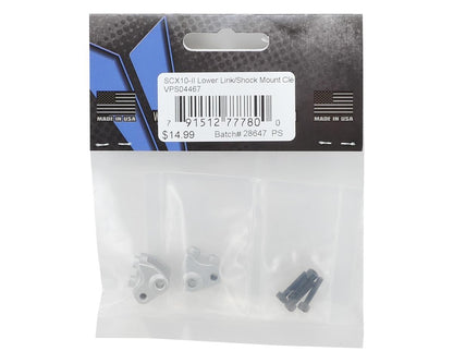 Vanquish Products SCX10 II Lower Link/Shock Mounts (2) (Silver)