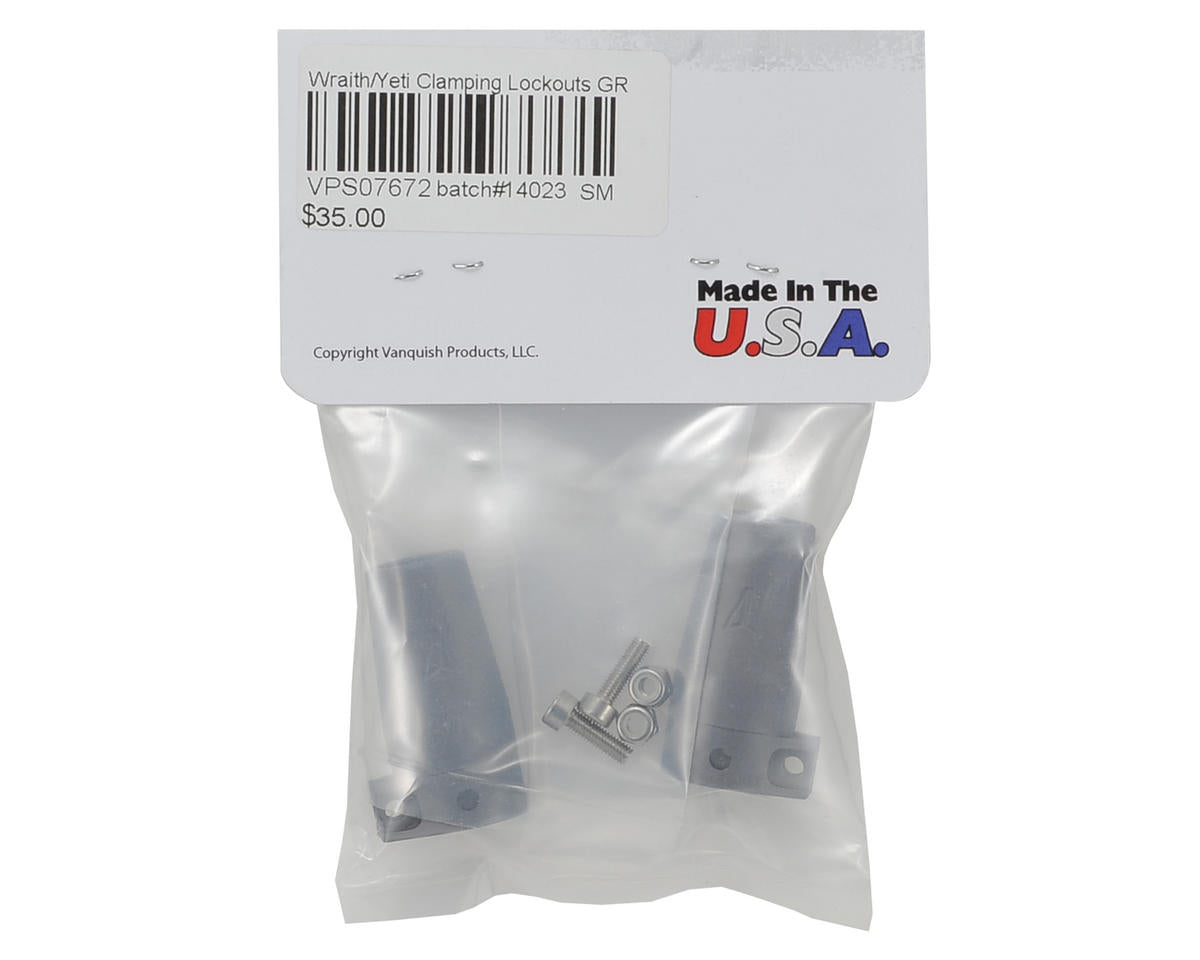 Vanquish Products Axial Wraith/Yeti Clamping Lockouts (2) (Grey)