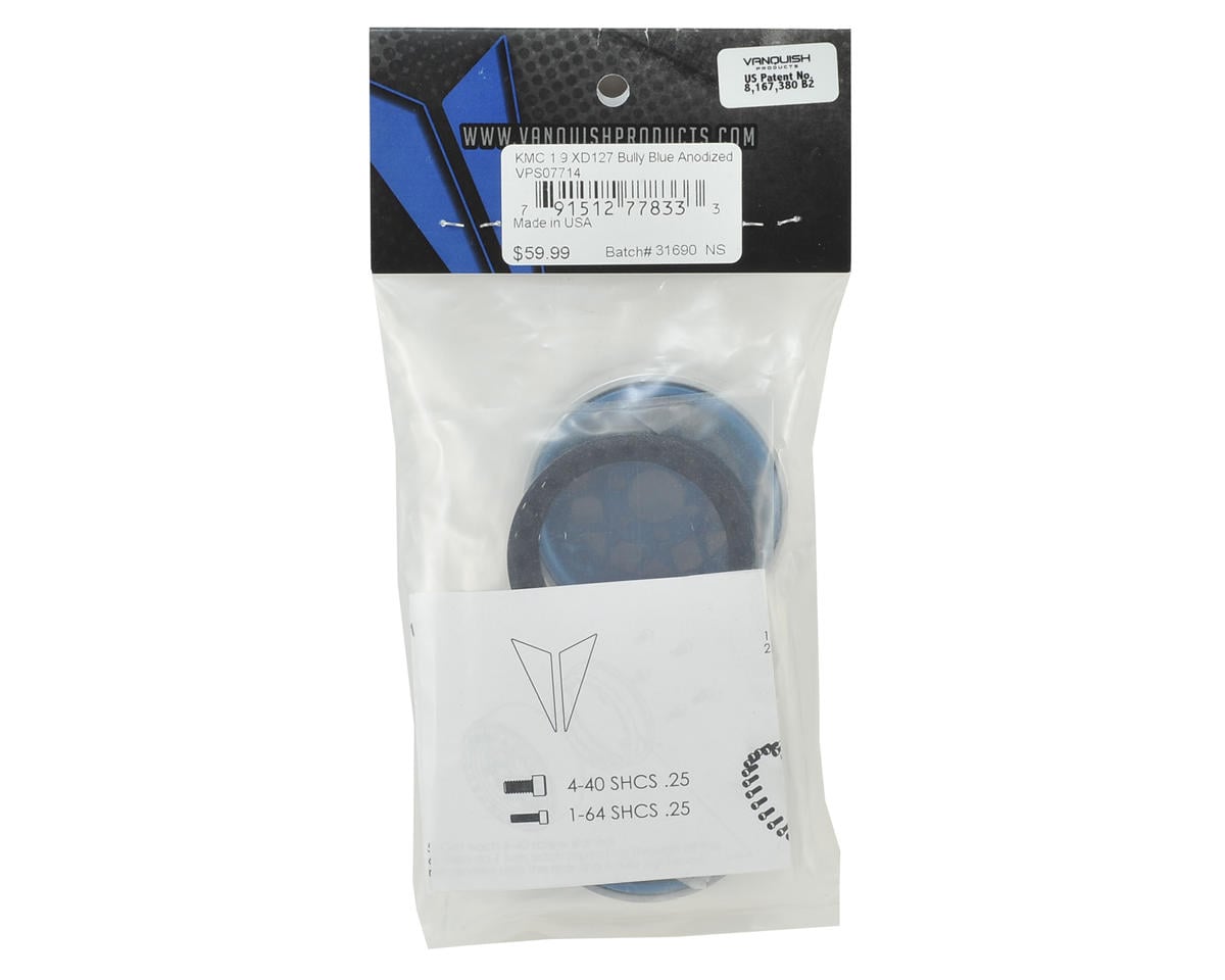 Vanquish Products 1.9" KMC XD127 Bully CNC Aluminum Crawler Beadlock Wheels