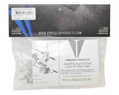 Vanquish Products Currie F9 SCX10 II Front Axle (Silver)