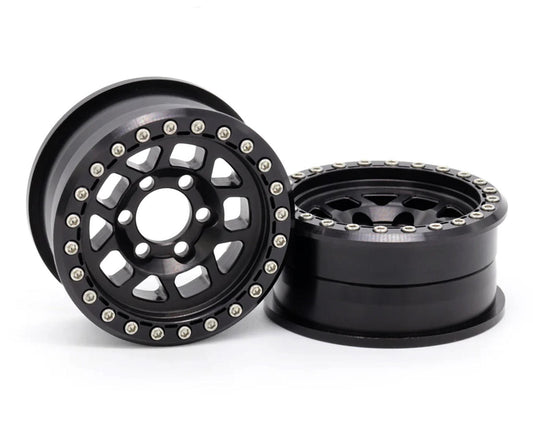 Vanquish Products 2.2" Battle Born Wheels Whiskey CNC Aluminum Crawler Beadlock