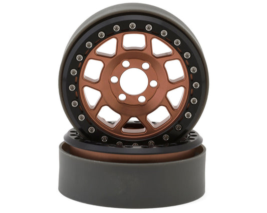 Vanquish Products 2.2" Battle Born Wheels Whiskey CNC Aluminum Crawler Beadlock