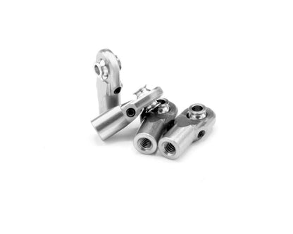 Vanquish Products M4 Machined Straight Rod Ends (Silver) (4)