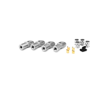 Vanquish Products M4 Machined Straight Rod Ends (Silver) (4)