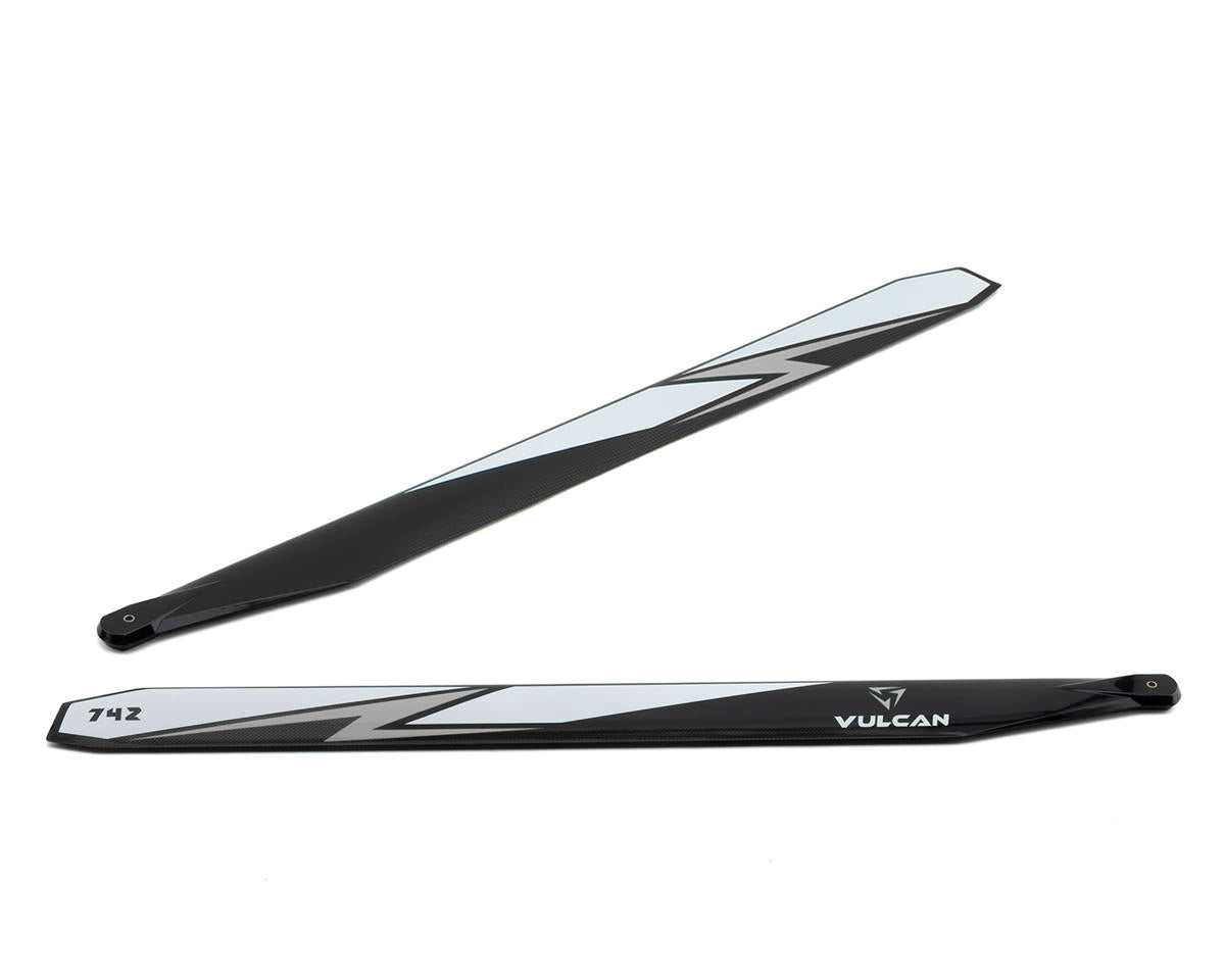 Vulcan Rotors 742mm Carbon Fiber Main Blade Set (Silver)
