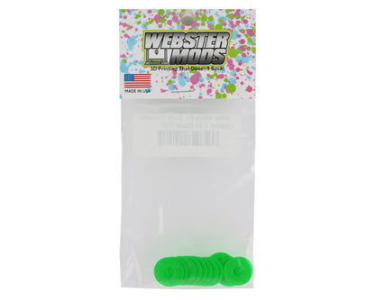 Webster Mods 1/10 Scale Protective Body Washers (12) (Green)