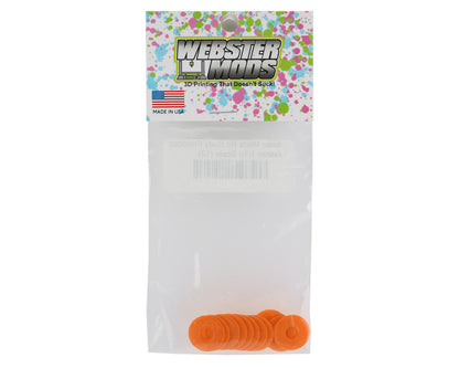 Webster Mods 1/10 Scale Protective Body Washers (12) (Orange)