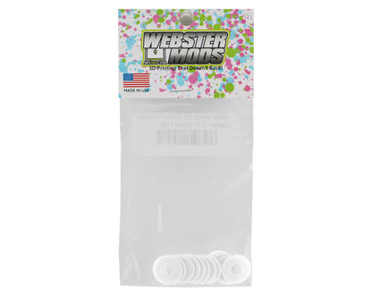 Webster Mods 1/10 Scale Protective Body Washers (12) (White)