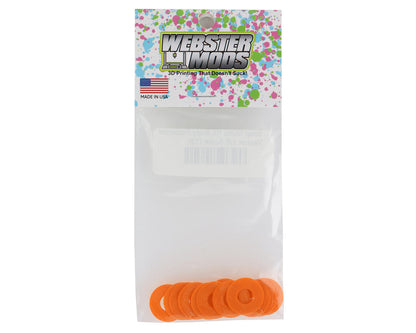 Webster Mods 1/8 Scale Protective Body Washers (12) (Orange)