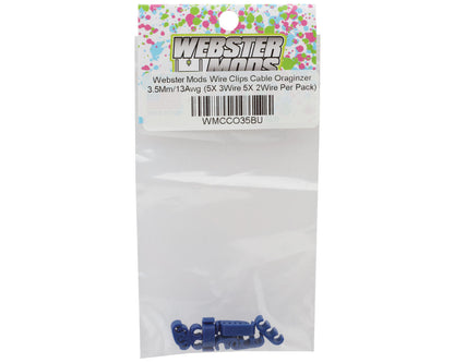 Webster Mods Wires & Cables Organizer Clips (Blue) (13AWG)