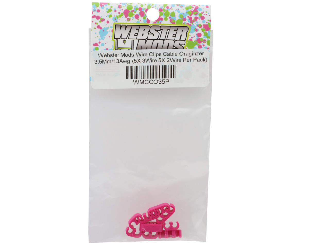 Webster Mods Wires & Cables Organizer Clips (Pink) (13AWG)