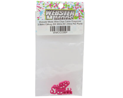 Webster Mods Wires & Cables Organizer Clips (Pink) (13AWG)